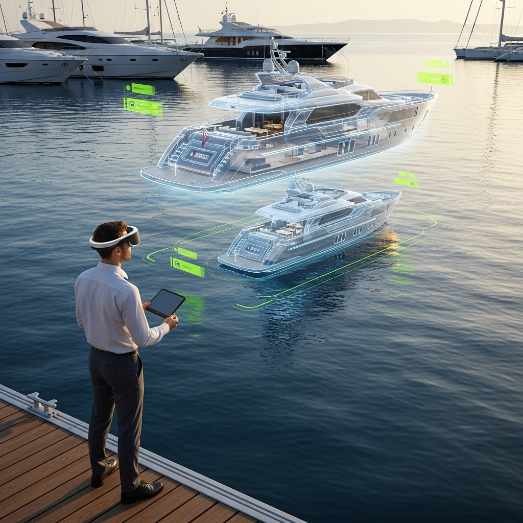 Luxus­yachten virtuell erleben - ryze Holographic Technology